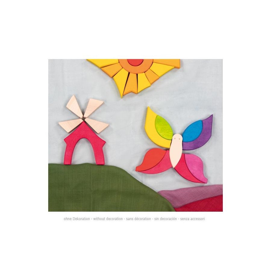 Mosaïque papillon Mariposa - Puzzle Mandala en bois - Jouet éducatif Goki