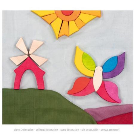 Mosaïque papillon Mariposa - Puzzle Mandala en bois - Jouet éducatif Goki