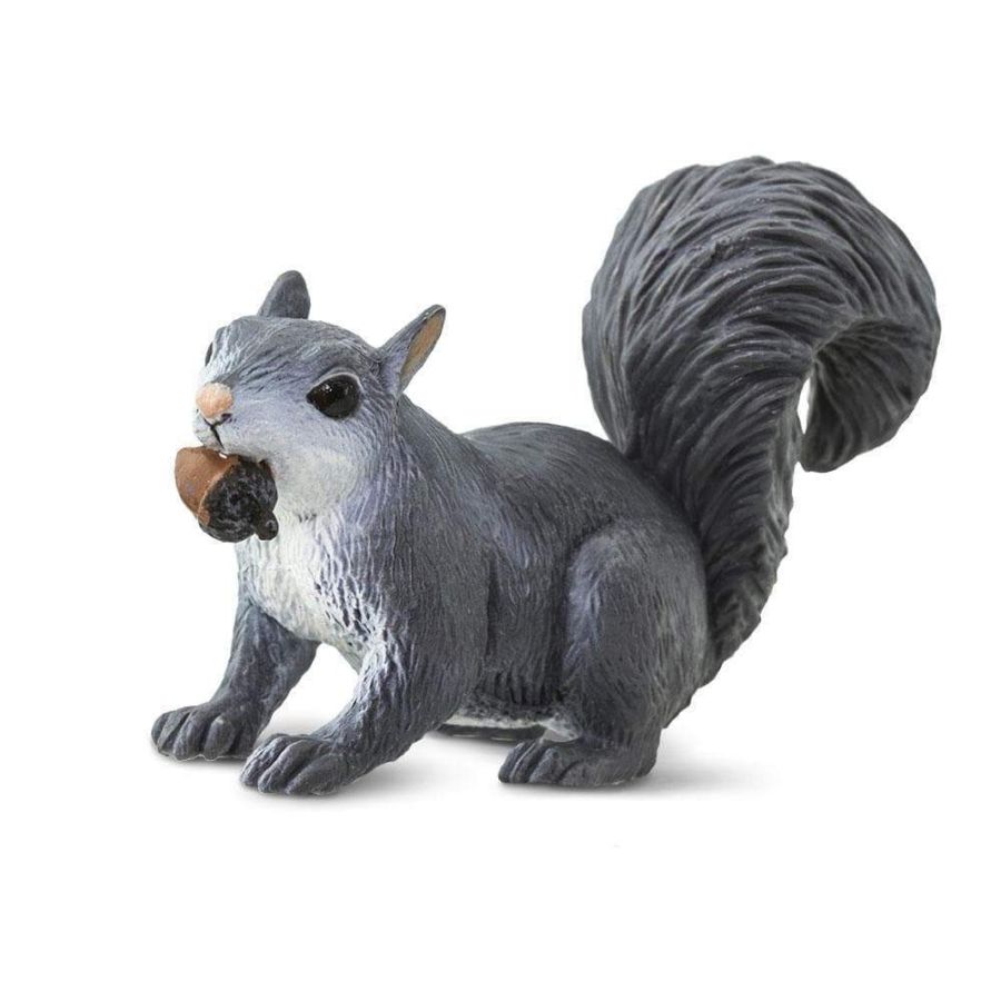 Figurine Écureuil gris - Safari Ltd® 296129 | Jouet réaliste | Matériel pédagogiqueAnimaux Montessori
