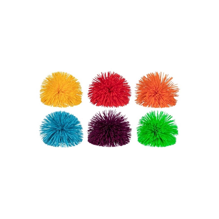 Balle Pompon en Caoutchouc - Jouet Sensoriel Éducatif