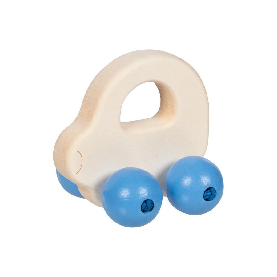 Hochet Voiture en Bois avec Perles - Jouet Éducatif Bébé