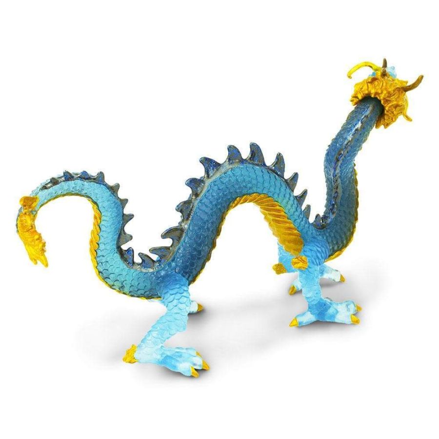 Krystal – Le Dragon chinois Bleu Cristallin | Figurine Safari Ltd® à Collectionner