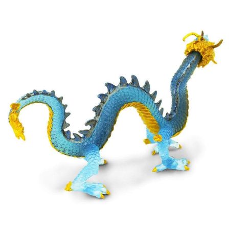 Krystal – Le Dragon chinois Bleu Cristallin | Figurine Safari Ltd® à Collectionner