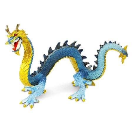 Krystal – Le Dragon chinois Bleu Cristallin | Figurine Safari Ltd® à Collectionner