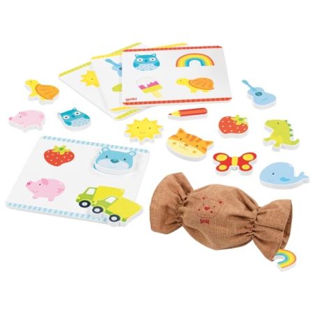 Loto Tactile en Bois – Jeu de Mémoire Sensorielle pour Enfants | Les Minis