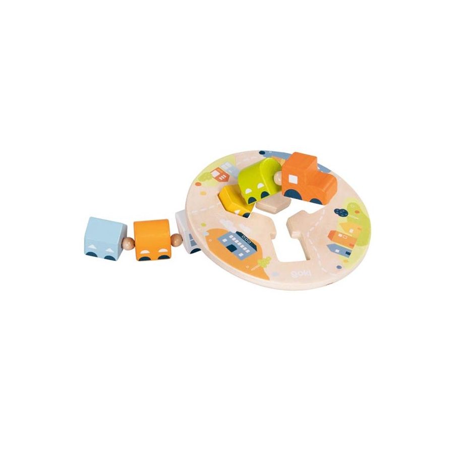 Train à Enfiler en Bois – Jeu de Motricité Fine et Logique