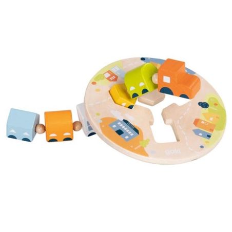 Train à Enfiler en Bois – Jeu de Motricité Fine et Logique