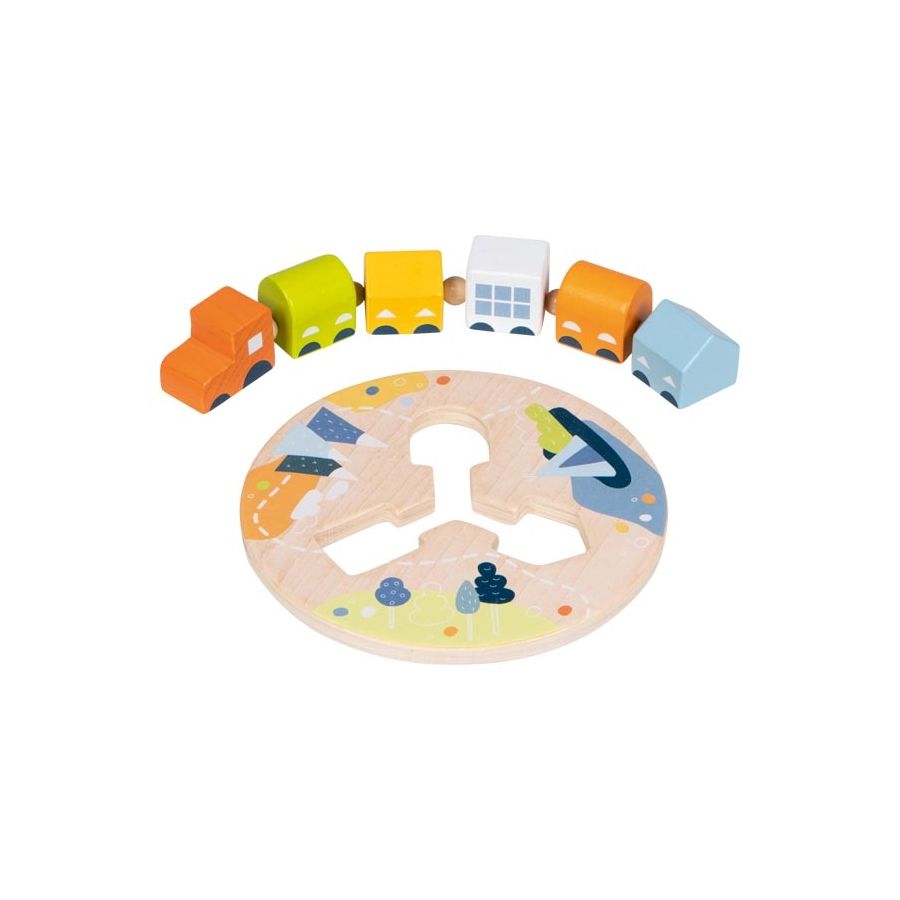 Train à Enfiler en Bois – Jeu de Motricité Fine et Logique