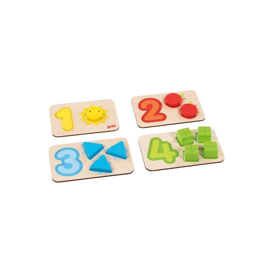 Puzzle Chiffres et Associations d’Images - Goki | Apprendre à Compter en S'Amusant