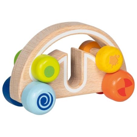 Voiture ronde en bois à saisir - Jouet bébé 1 an - Goki Evolution