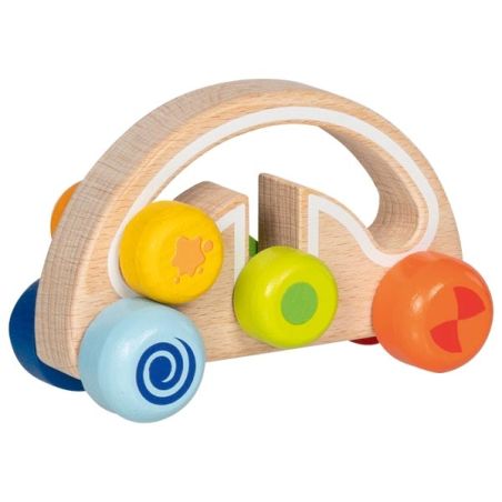 Voiture ronde en bois à saisir - Jouet bébé 1 an - Goki Evolution