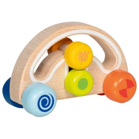 Voiture ronde en bois à saisir - Jouet bébé 1 an - Goki Evolution