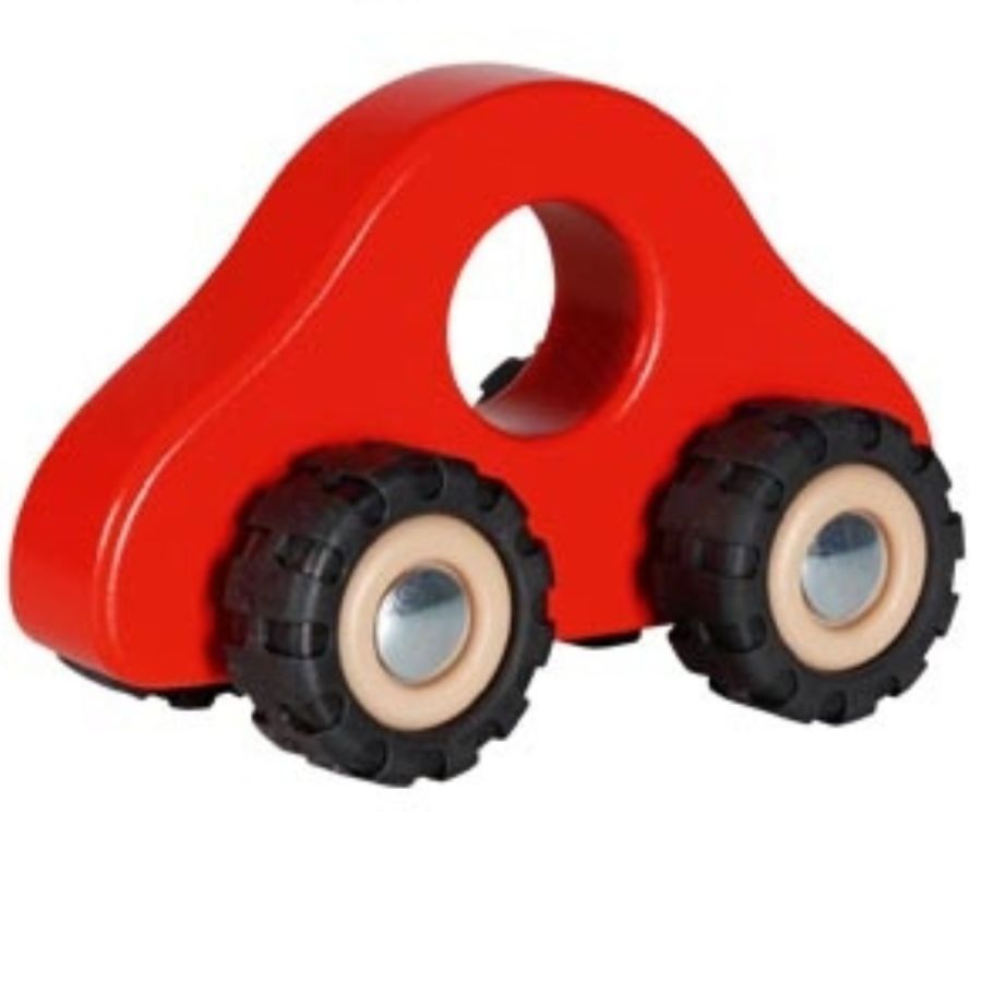Voiture à saisir rouge en bois - Jouet bébé 1 an - Goki