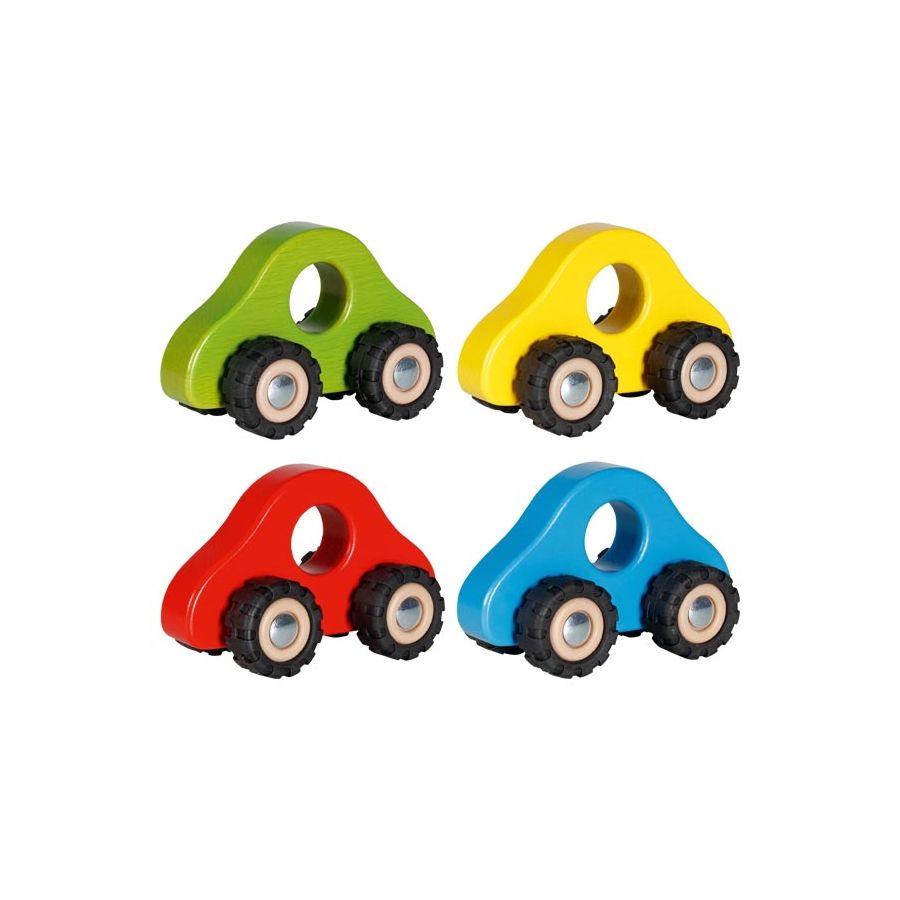 Voiture à saisir rouge en bois - Jouet bébé 1 an - Goki