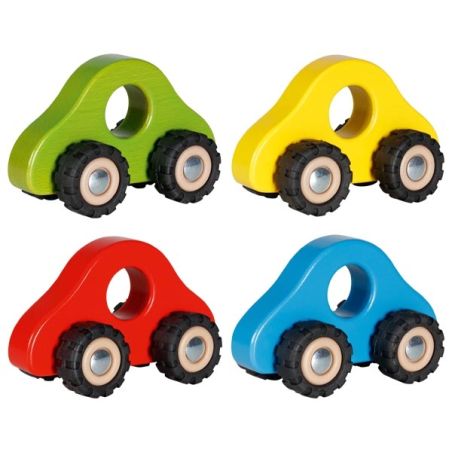 Voiture à saisir rouge en bois - Jouet bébé 1 an - Goki