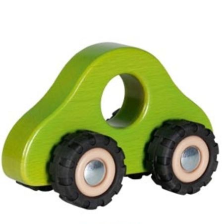 Voiture à saisir verte en bois - Jouet bébé 1 an - Goki