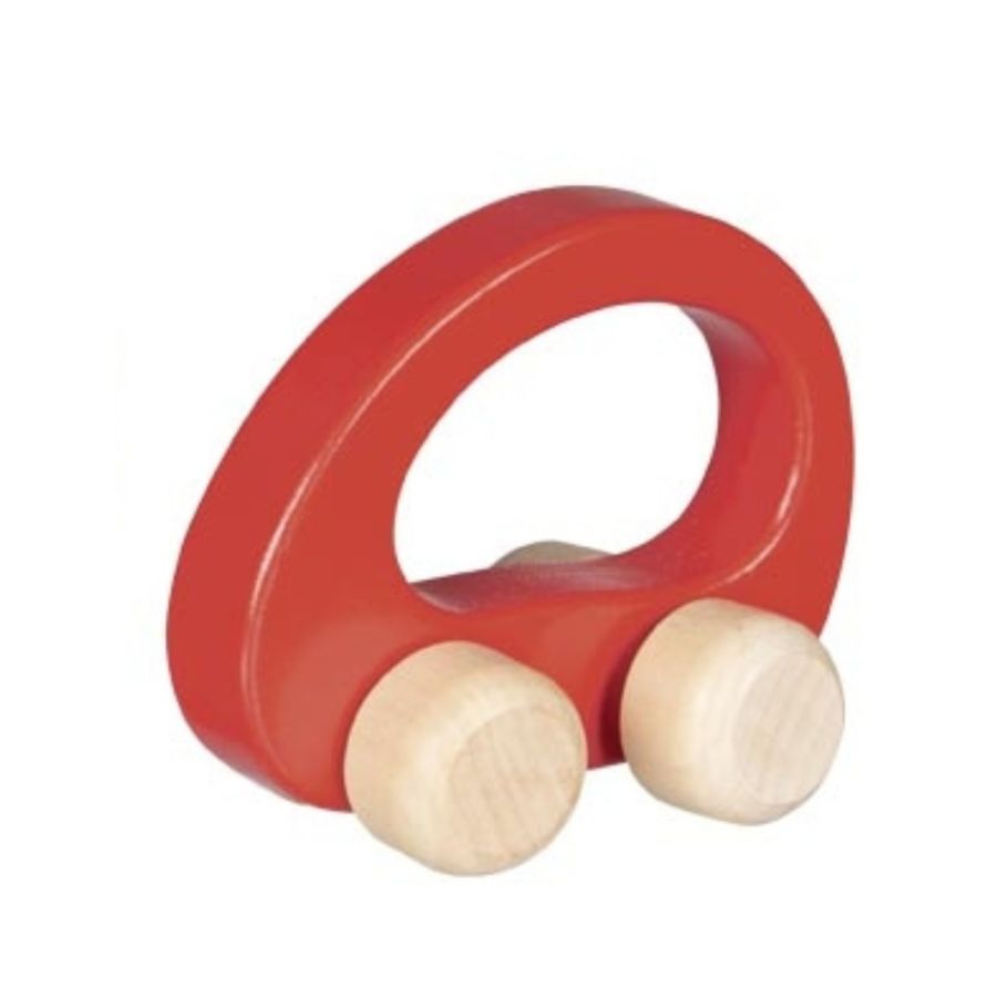 Voiture à saisir rouge en bois - Jouet bébé 1 an - Goki