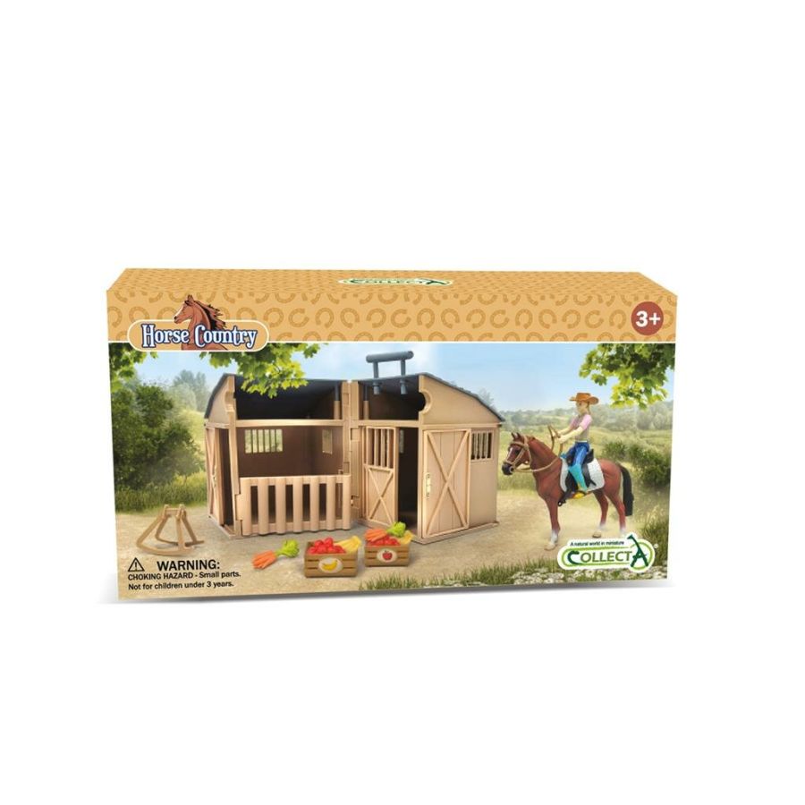 Coffret Écurie CollectA – Cheval, Cavalière et Accessoires