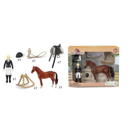 Set Cavalière de Tournoi CollectA – Cheval et Accessoires Équestres