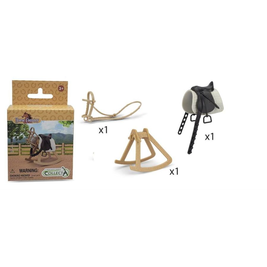 Accessoires d'équitation CollectA – Bride, Selle et Porte-selle tapis | Sellerie LesMinis