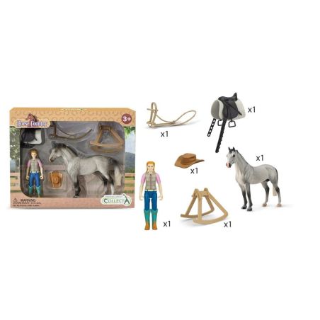 Set Cowgirl avec Accessoires et Cheval CollectA – Écurie Miniature
