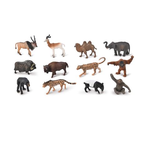 Tube Mini Animaux Sauvages CollectA – 12 Figurines Éducatives
