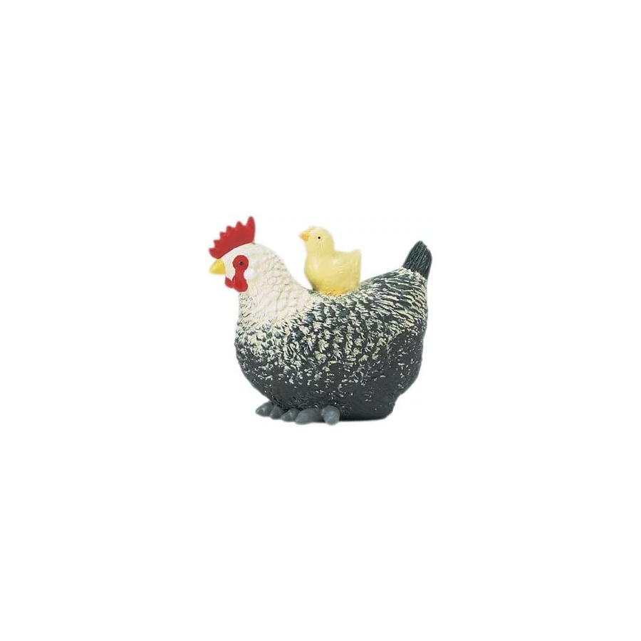 Figurine Poule avec Poussin – Safari Ltd® – Vie à la Ferme