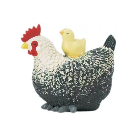 Figurine Poule avec Poussin – Safari Ltd® – Vie à la Ferme