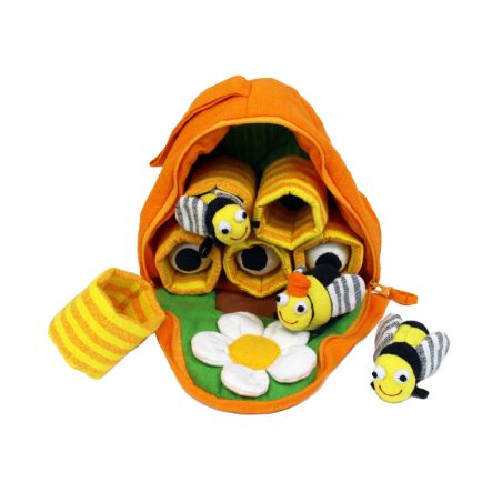 Ruche d’Abeilles en Tissu – Jouet Éducatif et Ludique