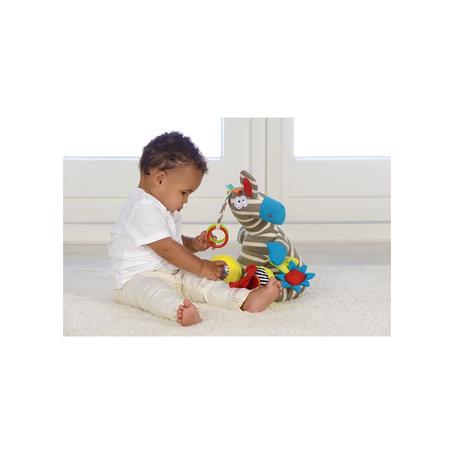 Zeddy le Zèbre - Peluche d'activité 25 cm pour bébé