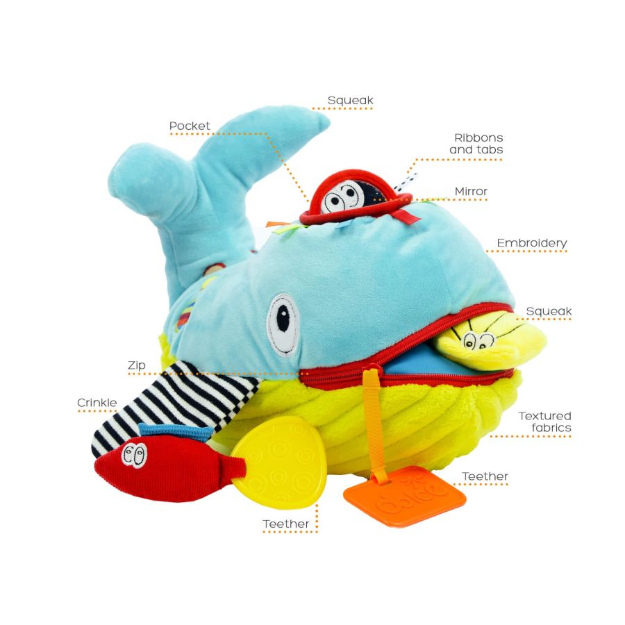 Wallie la Baleine - Peluche d'Activité Classique | Dolce Toys