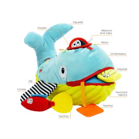Wallie la Baleine - Peluche d'Activité Classique | Dolce Toys