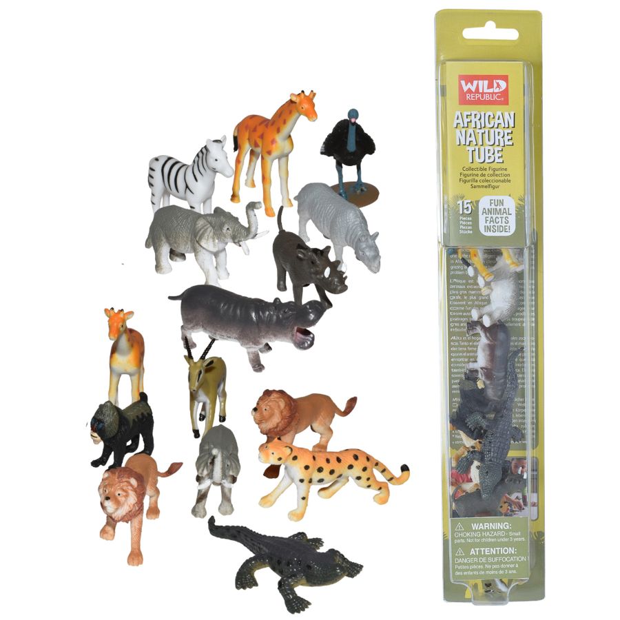Tube de la Faune Africaine | Figurines Réalistes Wild Republic | LesMinis.fr