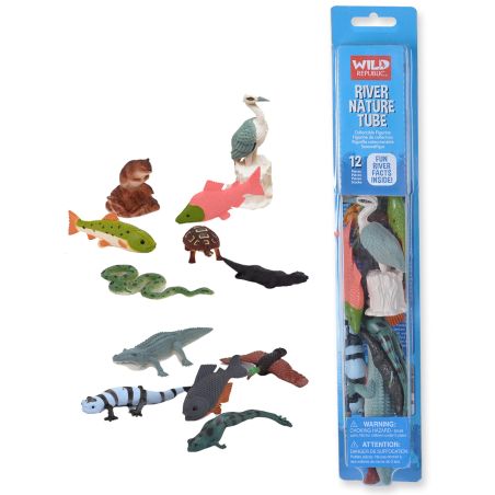 Tube d'Animaux de Rivière | Figurines Réalistes Wild Republic | LesMinis.fr