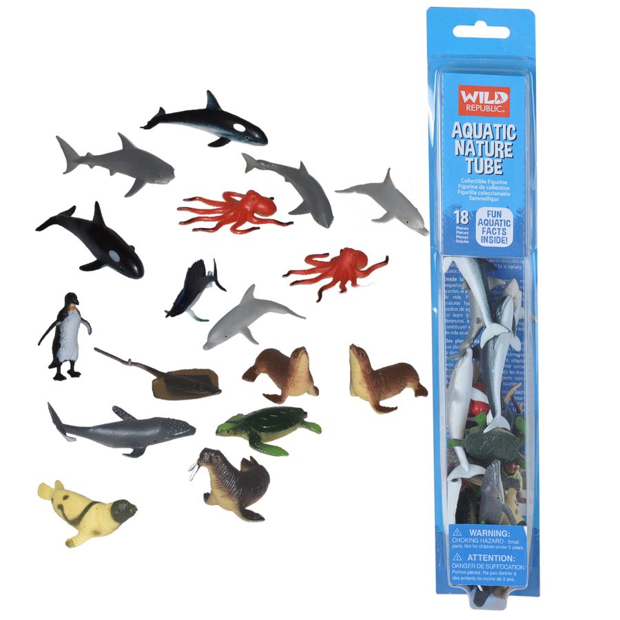 Tube d’Animaux Aquatiques | Figurines Réalistes Wild Republic | LesMinis.fr
