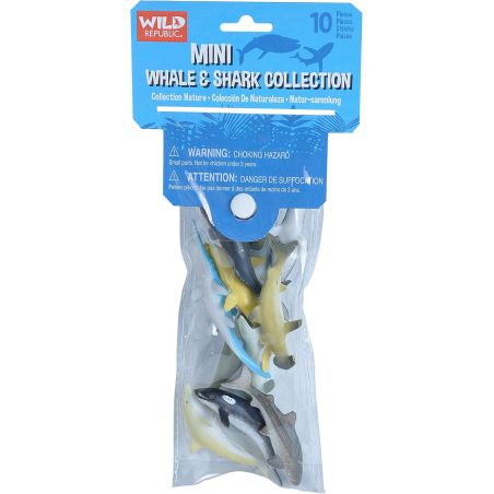 Mini Sac Baleines & Requins Wild Republic – 12 Figurines Aquatiques