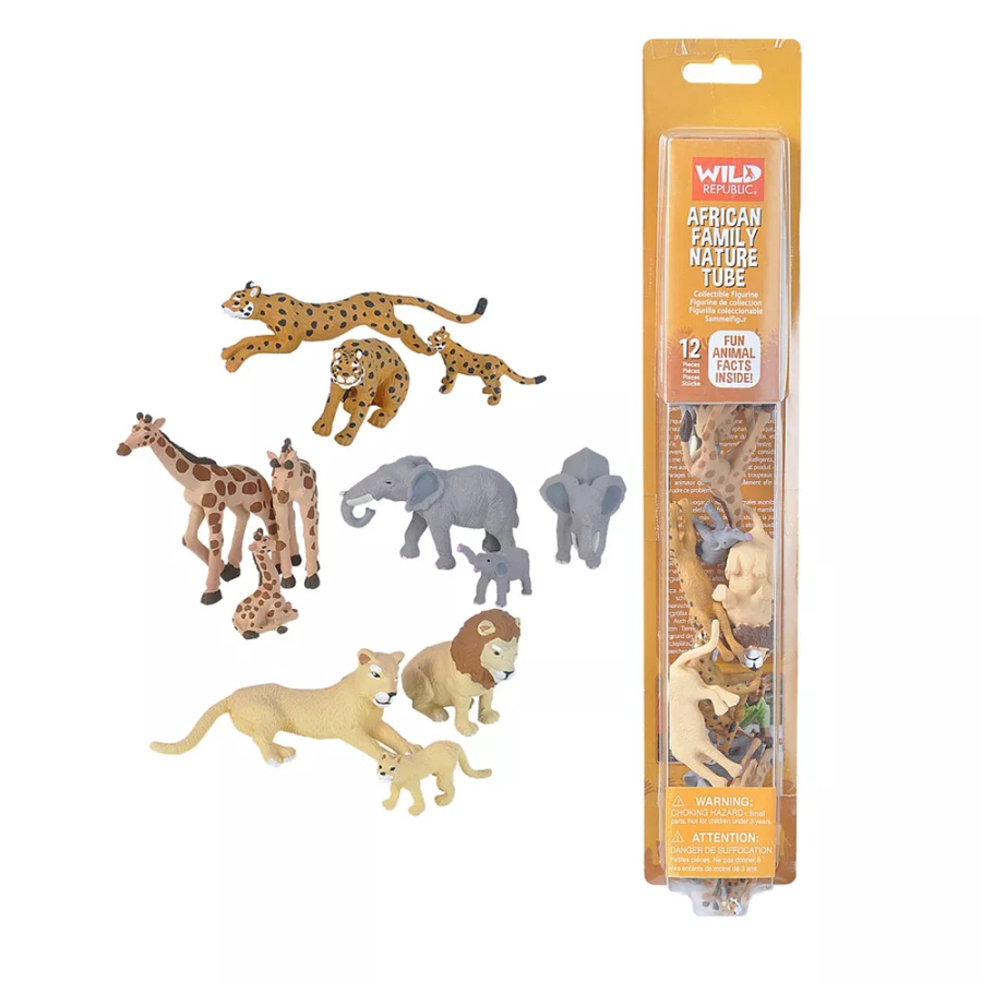 Tube Famille Animaux Africains Wild Republic | Figurines Réalistes