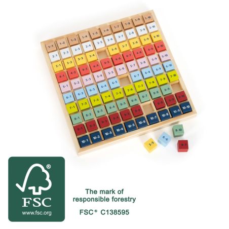 Jeu Tables de Multiplications en Bois | Matériel Éducatif Tables de Pythagore