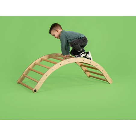 Arche Montessori en Bois Naturel – Développement Moteur et Éveil Ludique