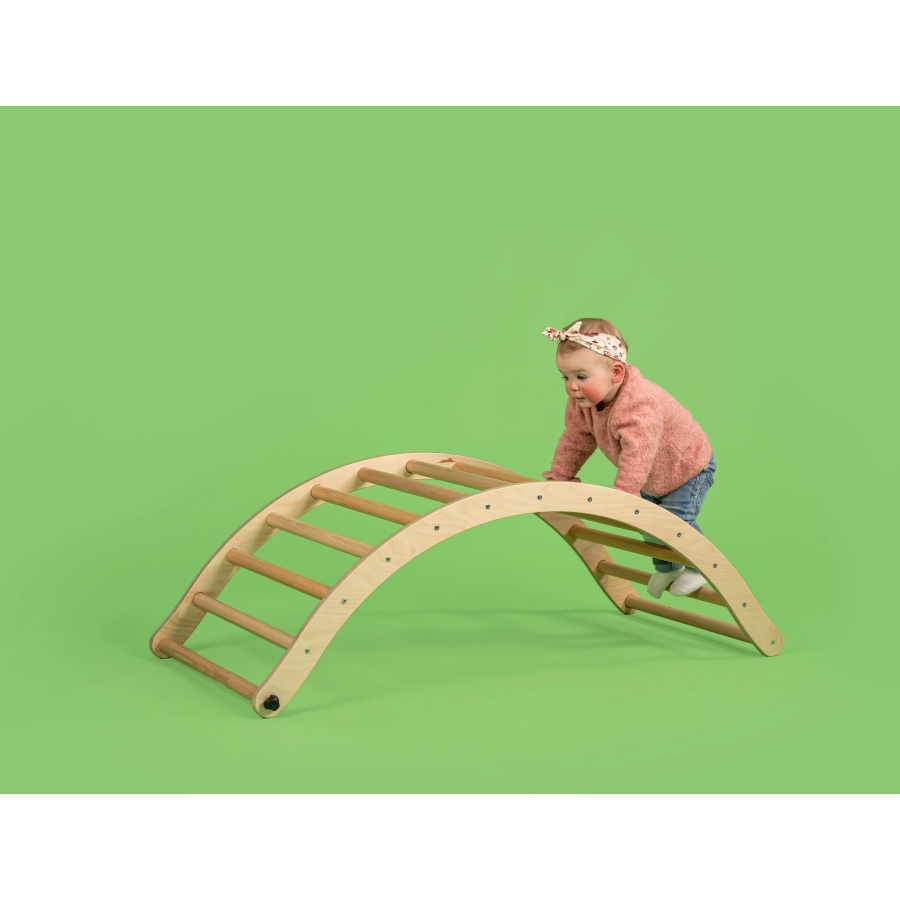 Arche Montessori en Bois Naturel – Développement Moteur et Éveil Ludique