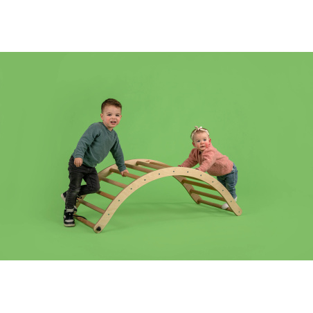 Arche Montessori en Bois Naturel – Développement Moteur et Éveil Ludique