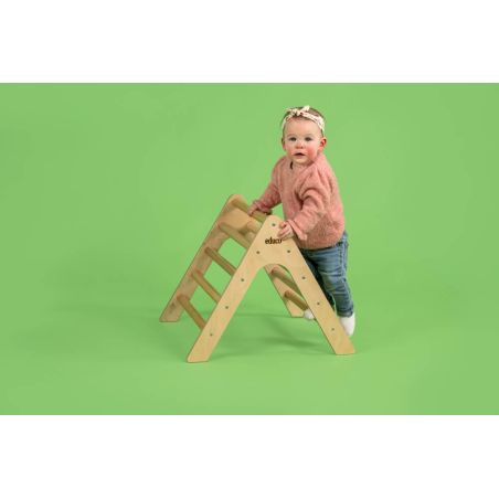 Triangle de Pikler en Bois Naturel – Stimulez la Motricité des Enfants