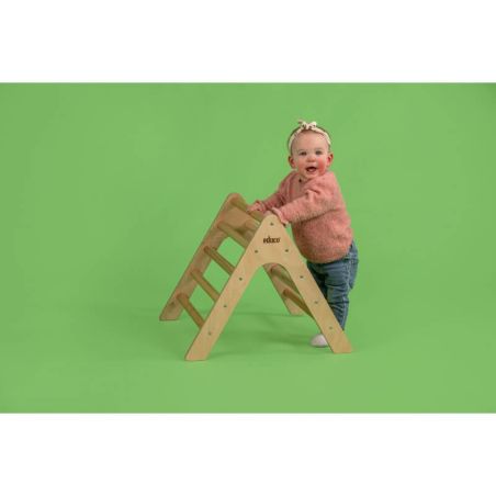 Triangle de Pikler en Bois Naturel – Stimulez la Motricité des Enfants