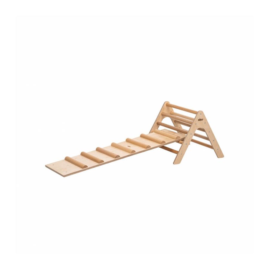 Triangle de Pikler en Bois Naturel – Stimulez la Motricité des Enfants