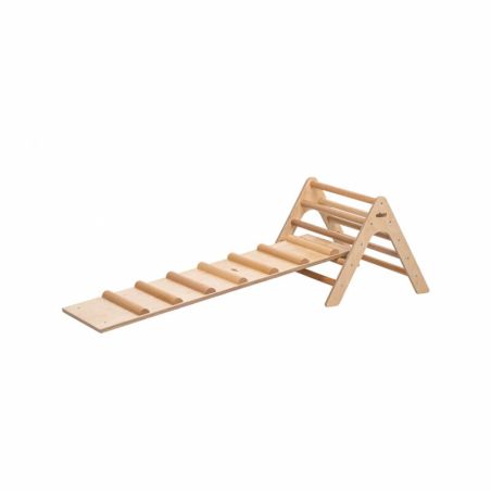 Triangle de Pikler en Bois Naturel – Stimulez la Motricité des Enfants