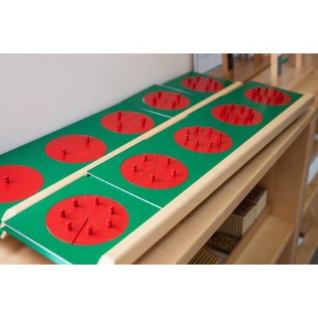 Supports Disques Fractions Métal Montessori (x2) : Organisation et Esthétique