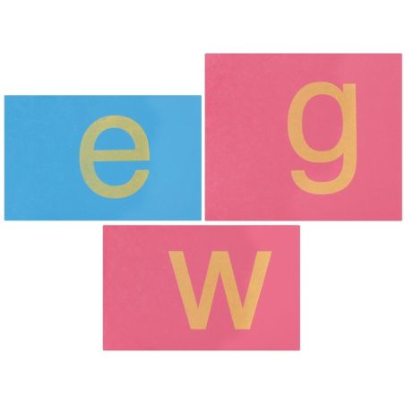 Lettres Rugueuses Minuscules Montessori en Bois : Apprendre l'Alphabet par le Toucher