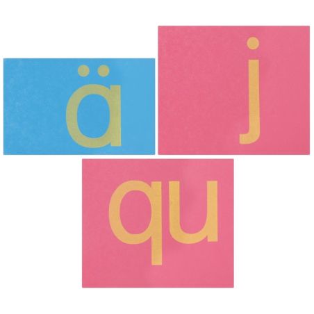 Lettres Rugueuses Minuscules Montessori en Bois : Apprendre l'Alphabet par le Toucher