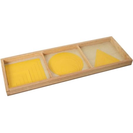 Formes Géométriques Montessori (Jaune) : Exploration Sensorielle et Géométrique