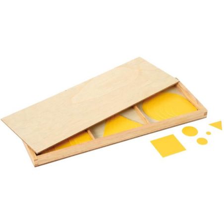 Formes Géométriques Montessori (Jaune) : Exploration Sensorielle et Géométrique